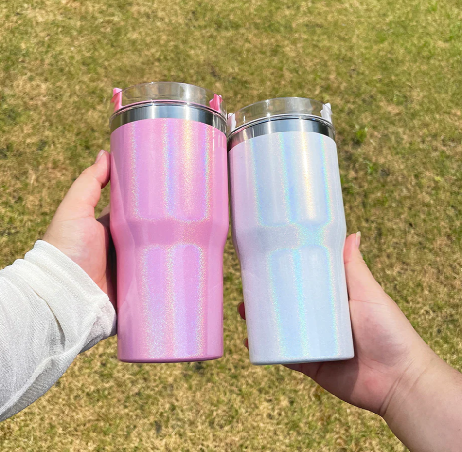 20oz blank sublimation shimmer Kids Sparkly Stanley with other mixed tumblers