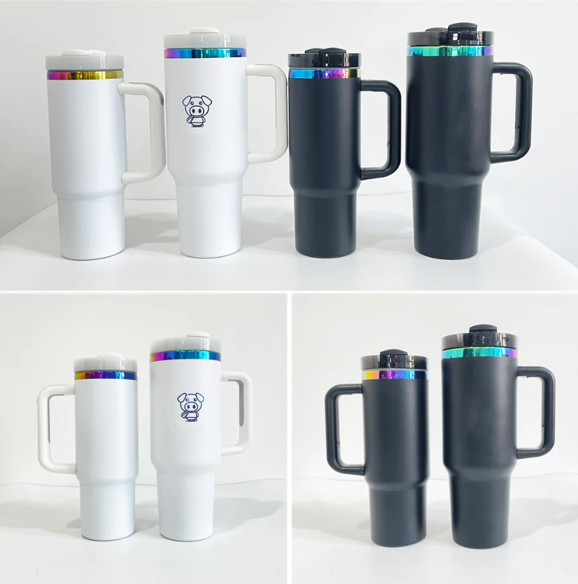 30oz & 40oz Rainbow Tumblers powder coat H2.0 Rainbow Quencher Tumbler