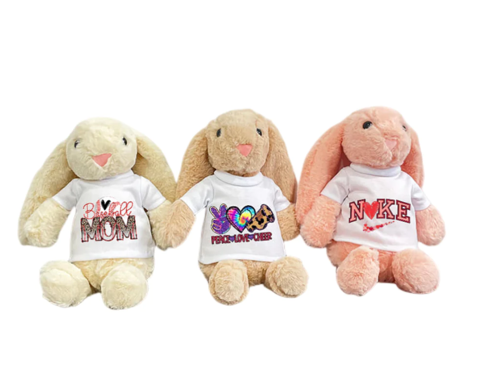 35cm Easter Plush Bunny Sublimation Heat Transfer Bunny Long Ear Plush Bunny Doll Sublimation Bunnies