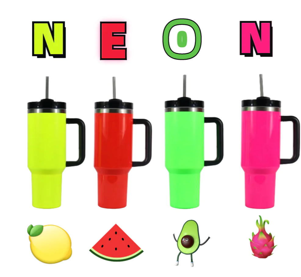 neon colors 30oz flip straw water bottles blank sublimation kids tumblers