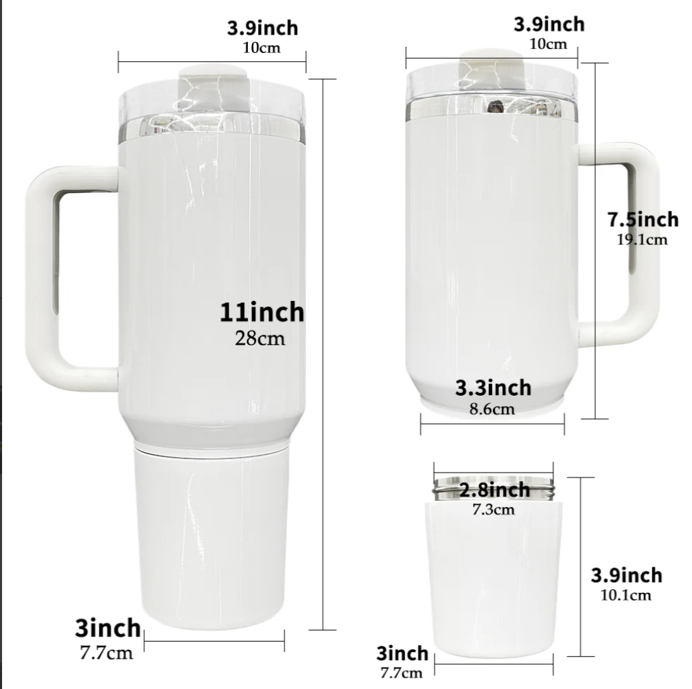 USA RTS 40oz 2 in 1  sublimation tumbler with snack storage compartment-20pcs