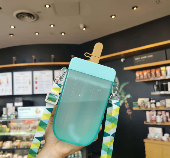 300ml fashion Popsicle shape cute ice cream reusable children kids water bottle