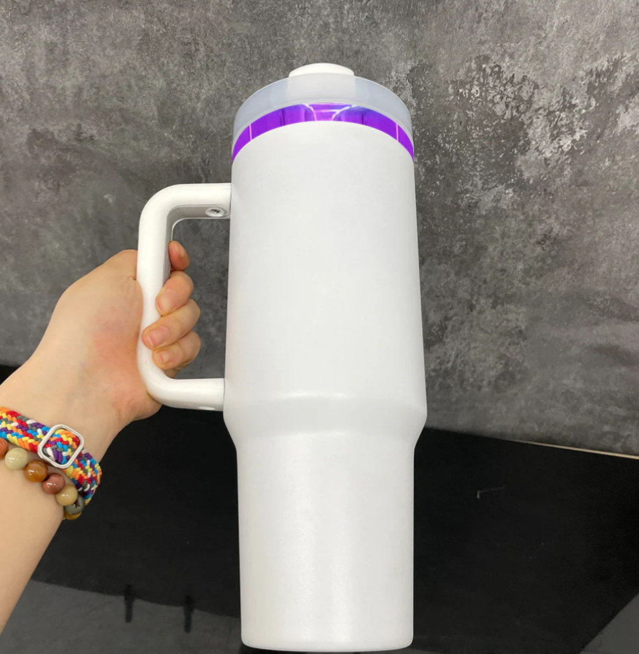 USA RTS - 40oz purple mirror underneath powder coat h2.0 quencher tumblers-20pcs