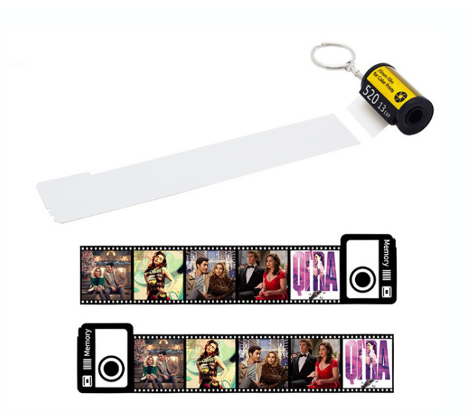 Film keychain PET plastic blank double-sided printing sublimation film keychain