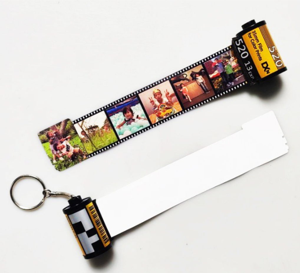 Film keychain PET plastic blank double-sided printing sublimation film keychain