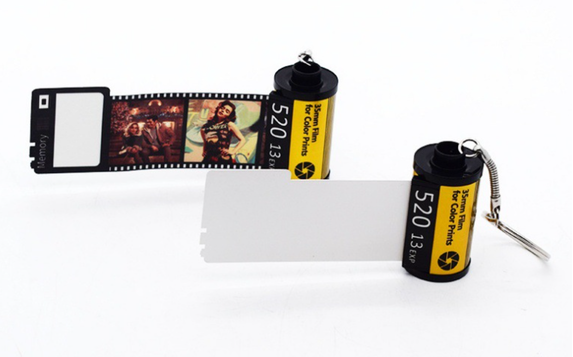 Film keychain PET plastic blank double-sided printing sublimation film keychain