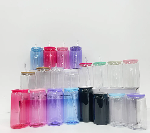 20oz Clear Jelly Color Acrylic Plastic Can Cup