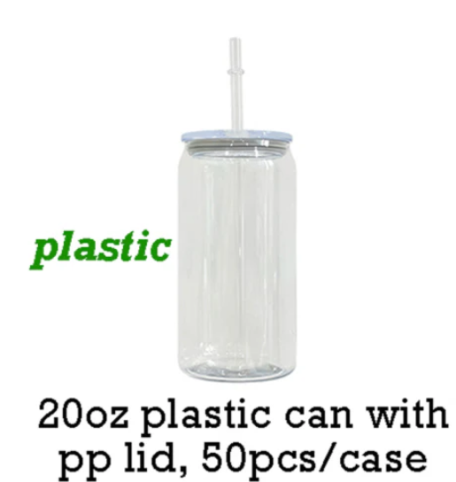 20oz Clear Jelly Color Acrylic Plastic Can Cup