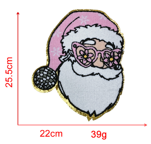 30pcs Chenille Ironed Christmas Grinch Satan Patches