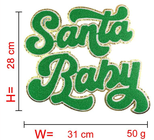 30pcs Chenille Ironed Christmas Grinch Satan Patches