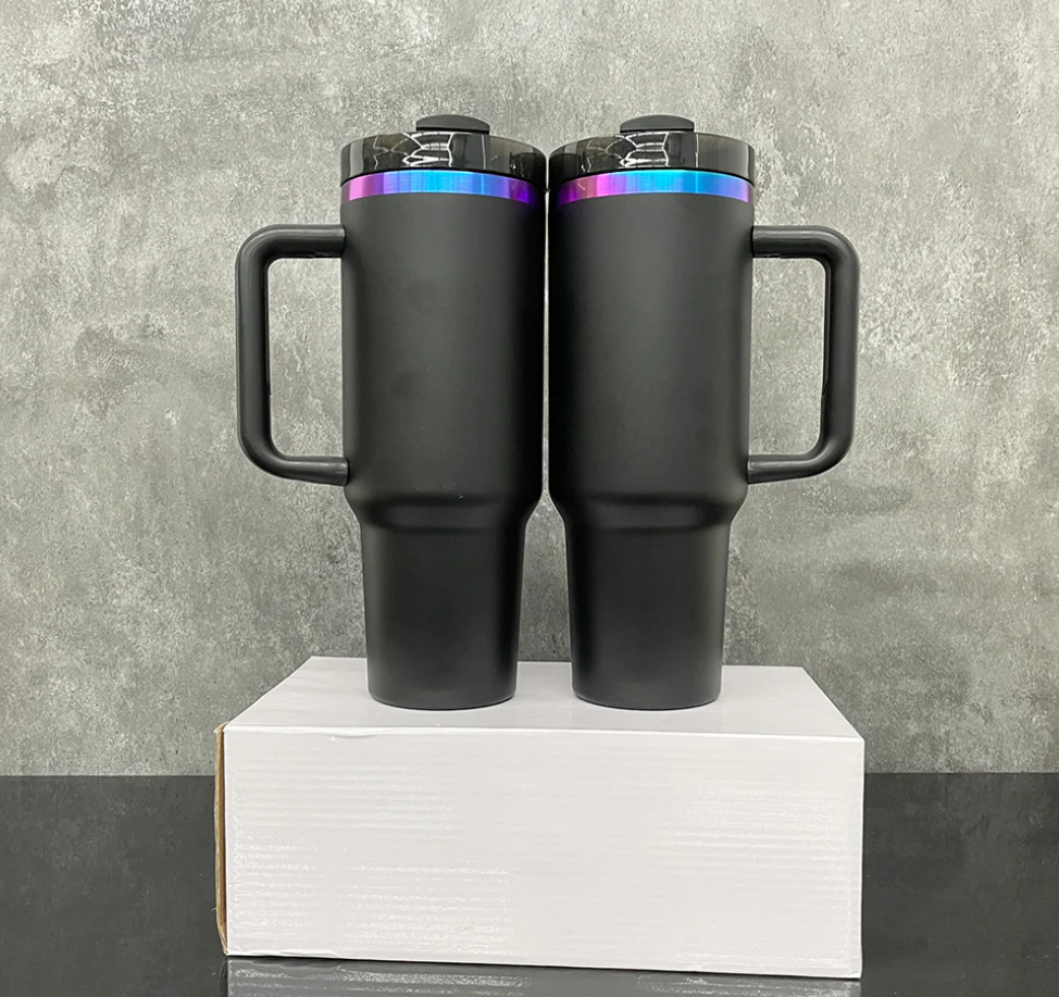 USA RTS 40oz The Black Chroma Quencher H2.0 Powder Coat Tumblers -20pcs