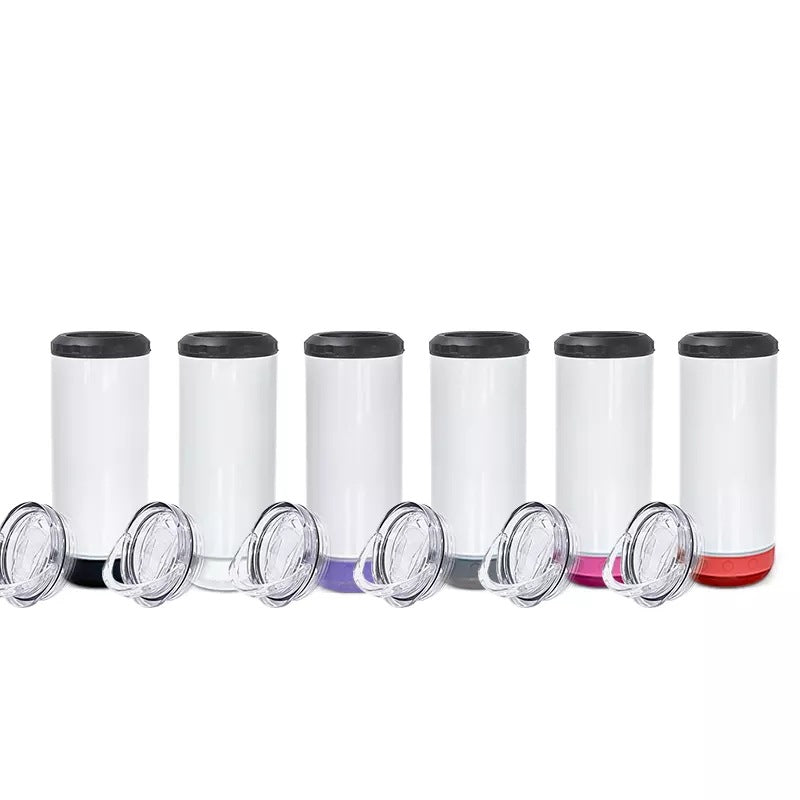 50pcs pack 16oz 4 in 1 sublimation Bluetooth speaker can cooler tumbler