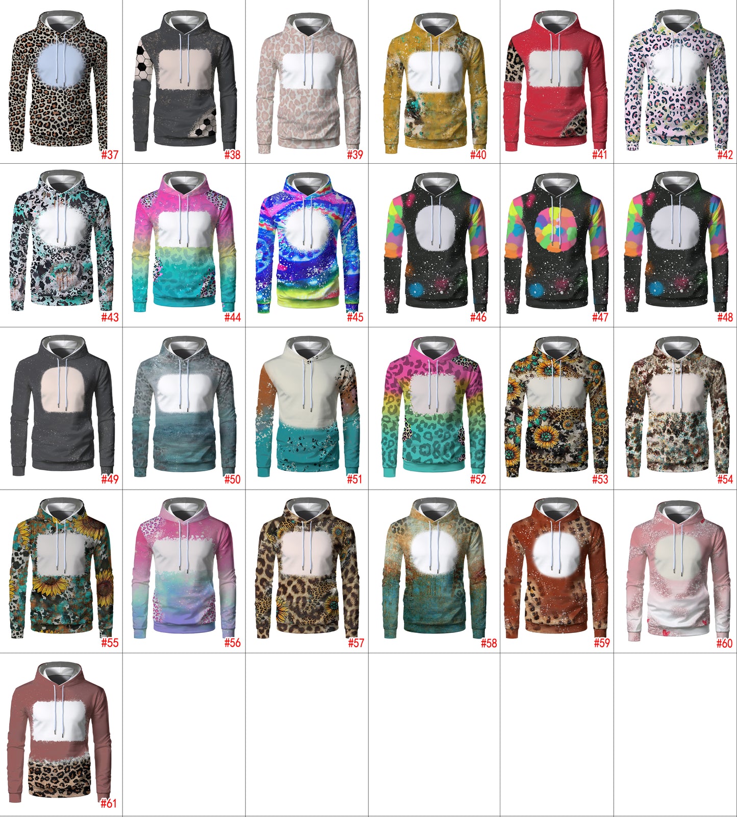 Custom Print Unisex Fleece Hooded Pullover Faux Bleach Polyester Bleached Look Sublimation Blanks Hoodies For Men and women