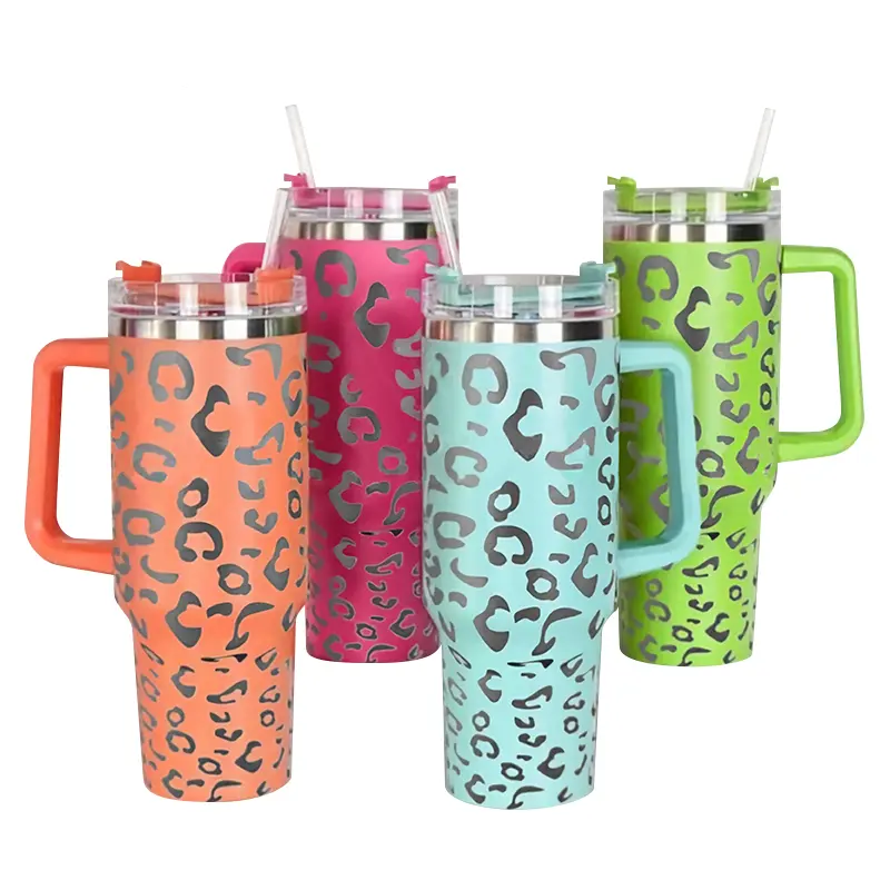 Adventure Quencher Vacuum Insulated Metal Cup Stainless Travel Mug Leopard Stanleys 40oz Tumbler With Handle Lids And Straw