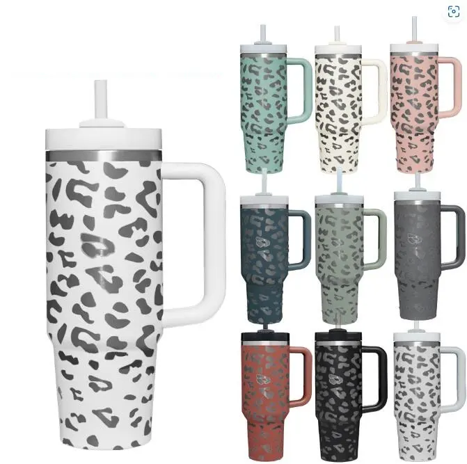 Adventure Quencher Vacuum Insulated Metal Cup Stainless Travel Mug Leopard Stanleys 40oz Tumbler With Handle Lids And Straw