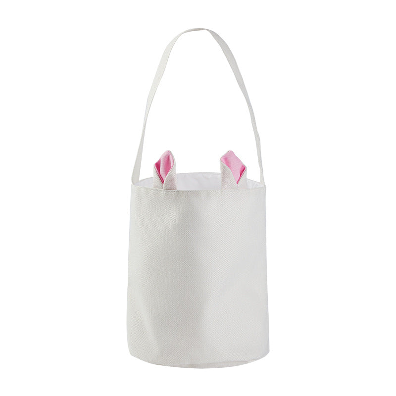 Custom DIY Creative Candy Gift Bag Sublimation Blank Easter Bunny Ear Linen Baskets