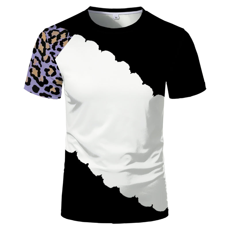 Wholesale US Oversize Men Shirts Sublimation Faux Bleached Tshirts Custom Print Polyester Tie Dye Sublimation Blank Shirt