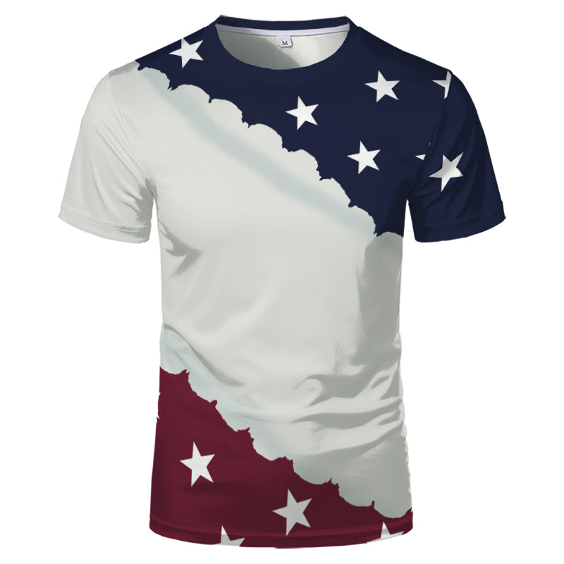 Wholesale US Oversize Men Shirts Sublimation Faux Bleached Tshirts Custom Print Polyester Tie Dye Sublimation Blank Shirt