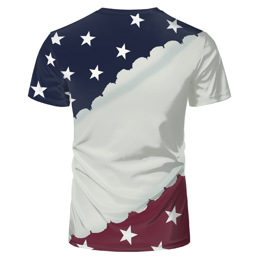 Wholesale US Oversize Men Shirts Sublimation Faux Bleached Tshirts Custom Print Polyester Tie Dye Sublimation Blank Shirt