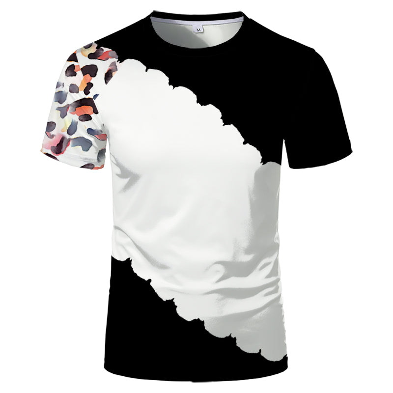 Wholesale US Oversize Men Shirts Sublimation Faux Bleached Tshirts Custom Print Polyester Tie Dye Sublimation Blank Shirt