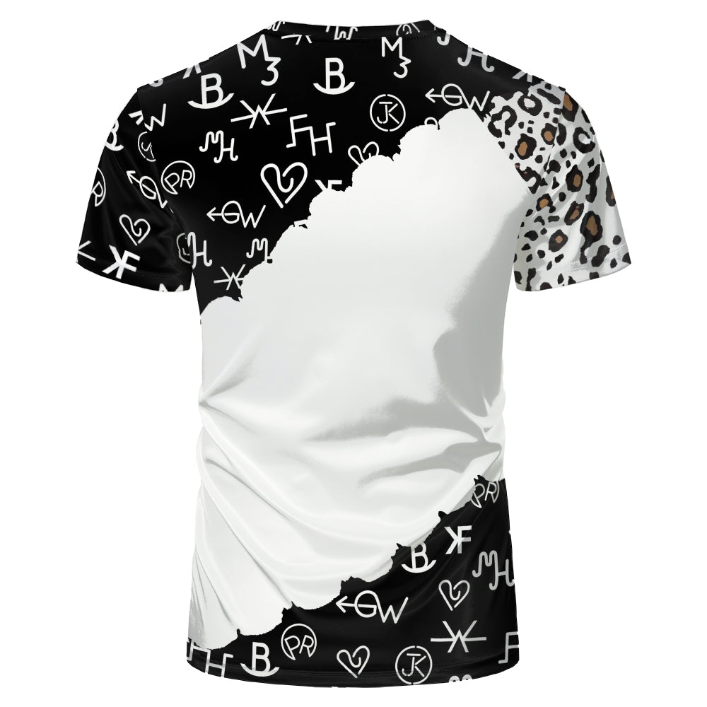 Wholesale US Oversize Men Shirts Sublimation Faux Bleached Tshirts Custom Print Polyester Tie Dye Sublimation Blank Shirt