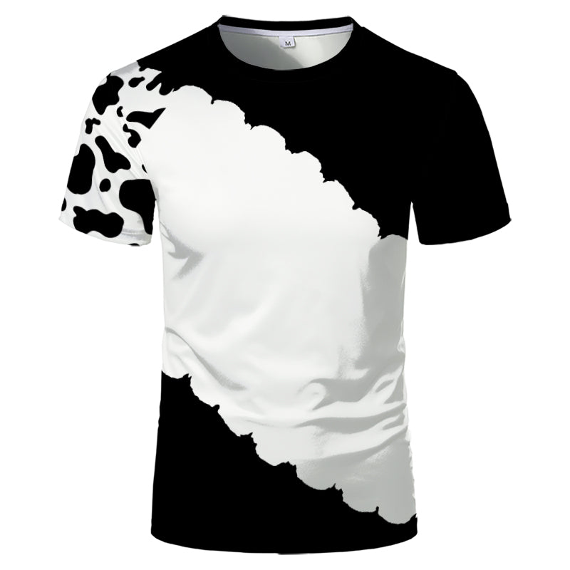 Wholesale US Oversize Men Shirts Sublimation Faux Bleached Tshirts Custom Print Polyester Tie Dye Sublimation Blank Shirt