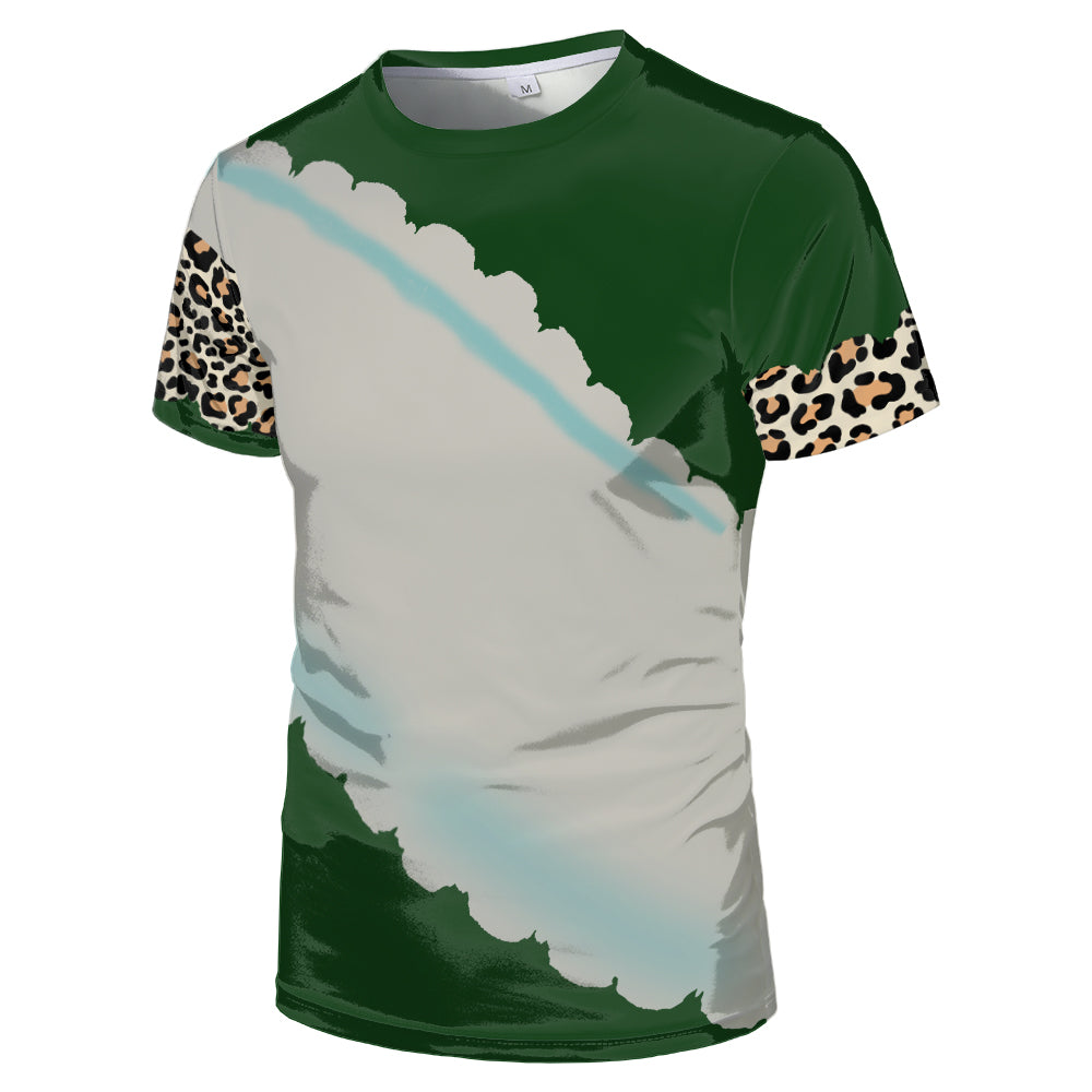 Wholesale US Oversize Men Shirts Sublimation Faux Bleached Tshirts Custom Print Polyester Tie Dye Sublimation Blank Shirt