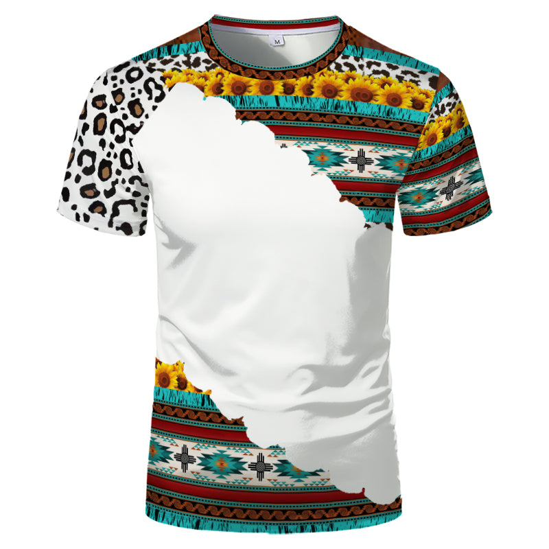 Wholesale US Oversize Men Shirts Sublimation Faux Bleached Tshirts Custom Print Polyester Tie Dye Sublimation Blank Shirt