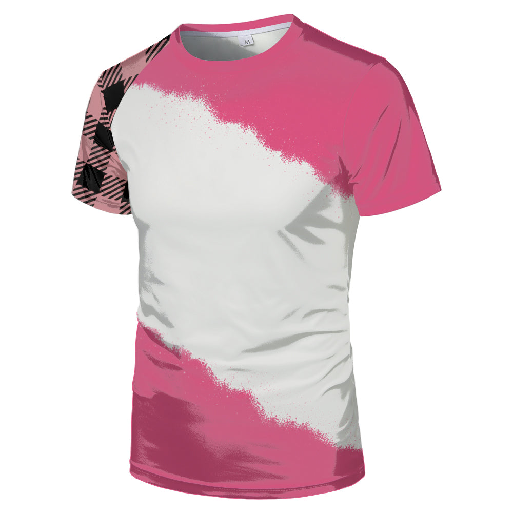 Wholesale US Oversize Men Shirts Sublimation Faux Bleached Tshirts Custom Print Polyester Tie Dye Sublimation Blank Shirt