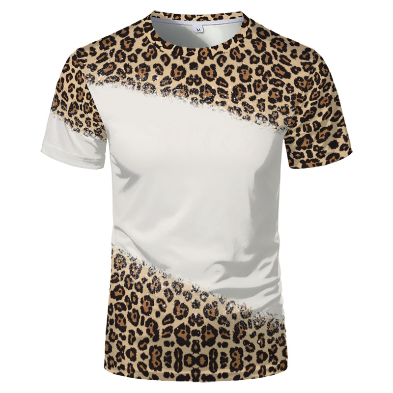 Wholesale US Oversize Men Shirts Sublimation Faux Bleached Tshirts Custom Print Polyester Tie Dye Sublimation Blank Shirt
