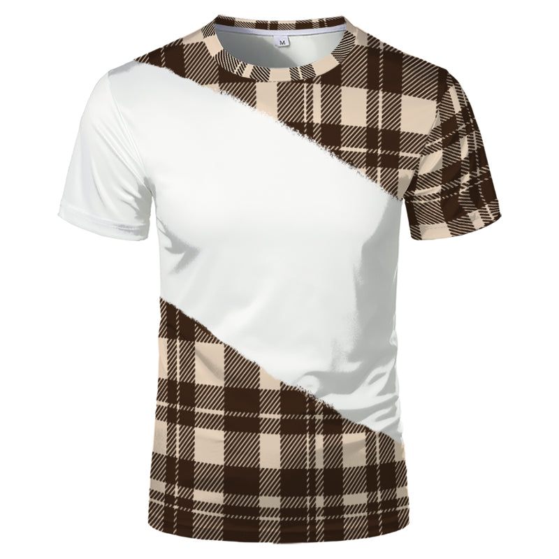 Wholesale US Oversize Men Shirts Sublimation Faux Bleached Tshirts Custom Print Polyester Tie Dye Sublimation Blank Shirt