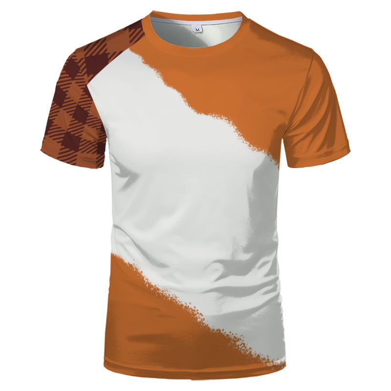 Wholesale US Oversize Men Shirts Sublimation Faux Bleached Tshirts Custom Print Polyester Tie Dye Sublimation Blank Shirt
