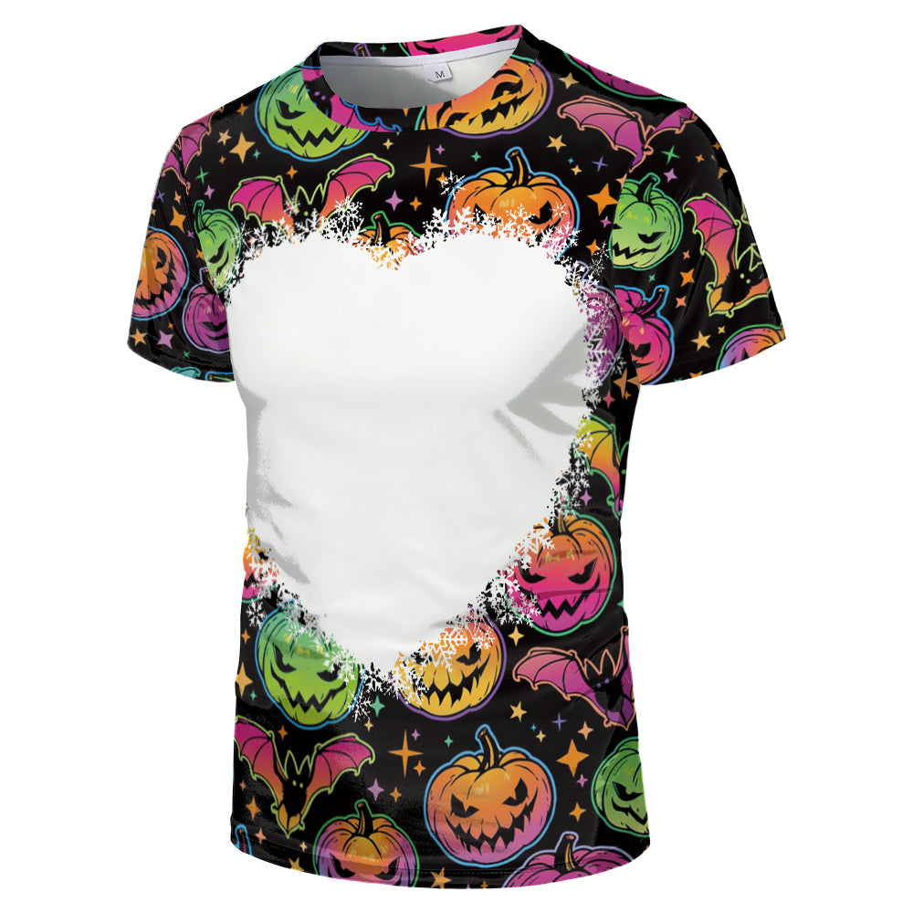 Halloween designs US size kids adults S- 6XL 100% olyester blanched sublimation shirts faux