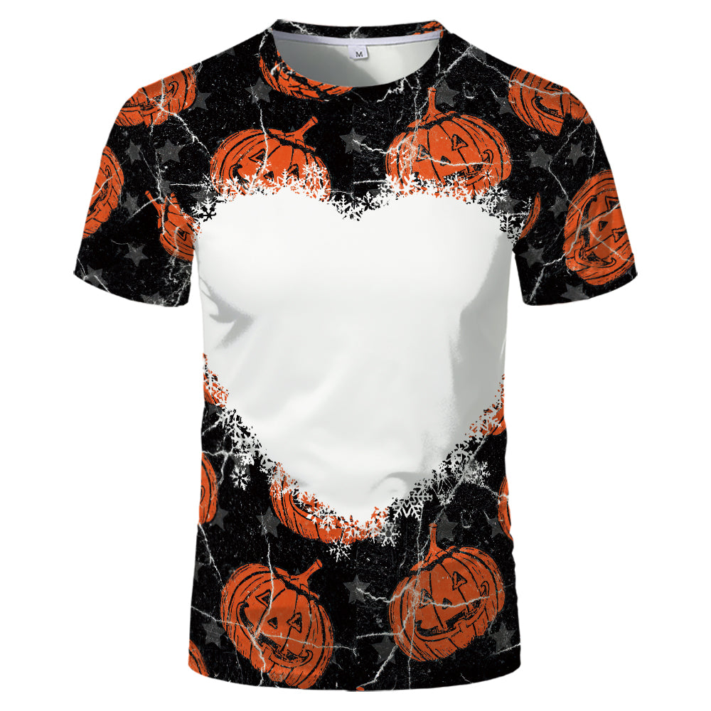 Halloween designs US size kids adults S- 6XL 100% olyester blanched sublimation shirts faux