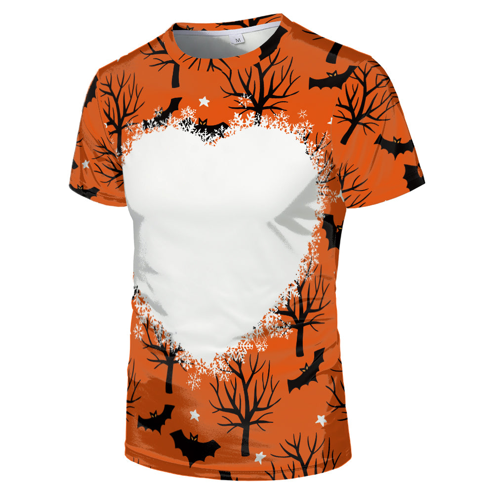 Halloween designs US size kids adults S- 6XL 100% olyester blanched sublimation shirts faux