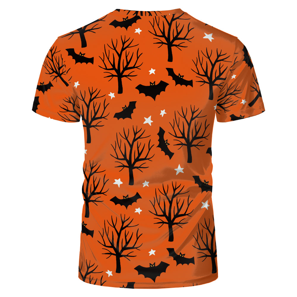Halloween designs US size kids adults S- 6XL 100% olyester blanched sublimation shirts faux
