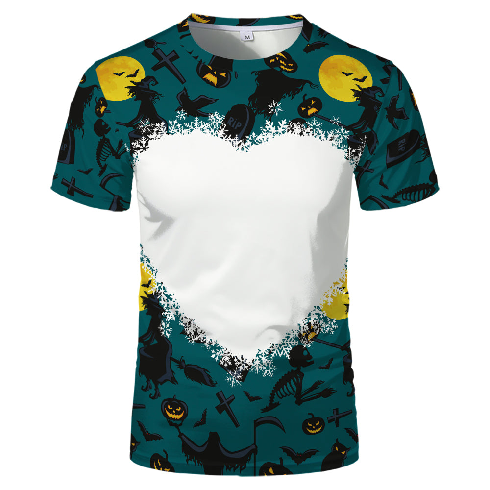 Halloween designs US size kids adults S- 6XL 100% olyester blanched sublimation shirts faux