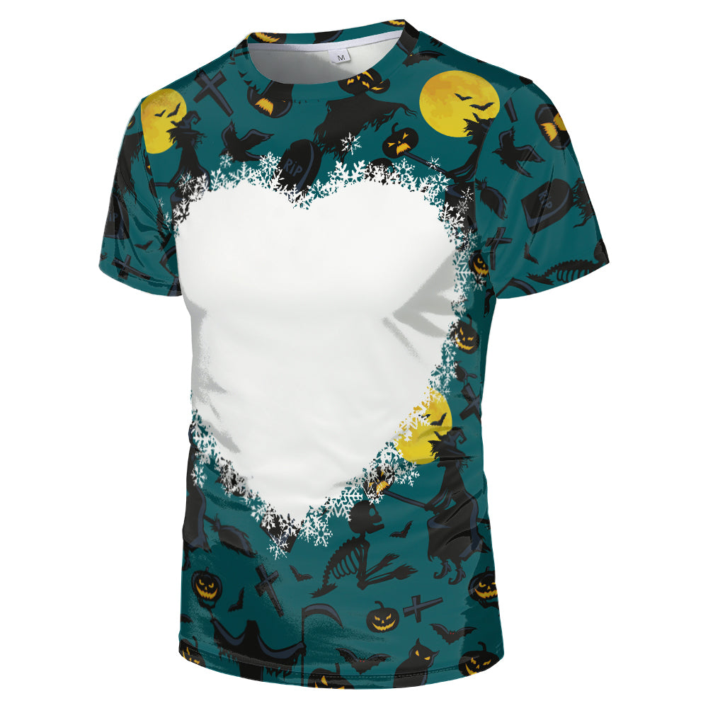 Halloween designs US size kids adults S- 6XL 100% olyester blanched sublimation shirts faux