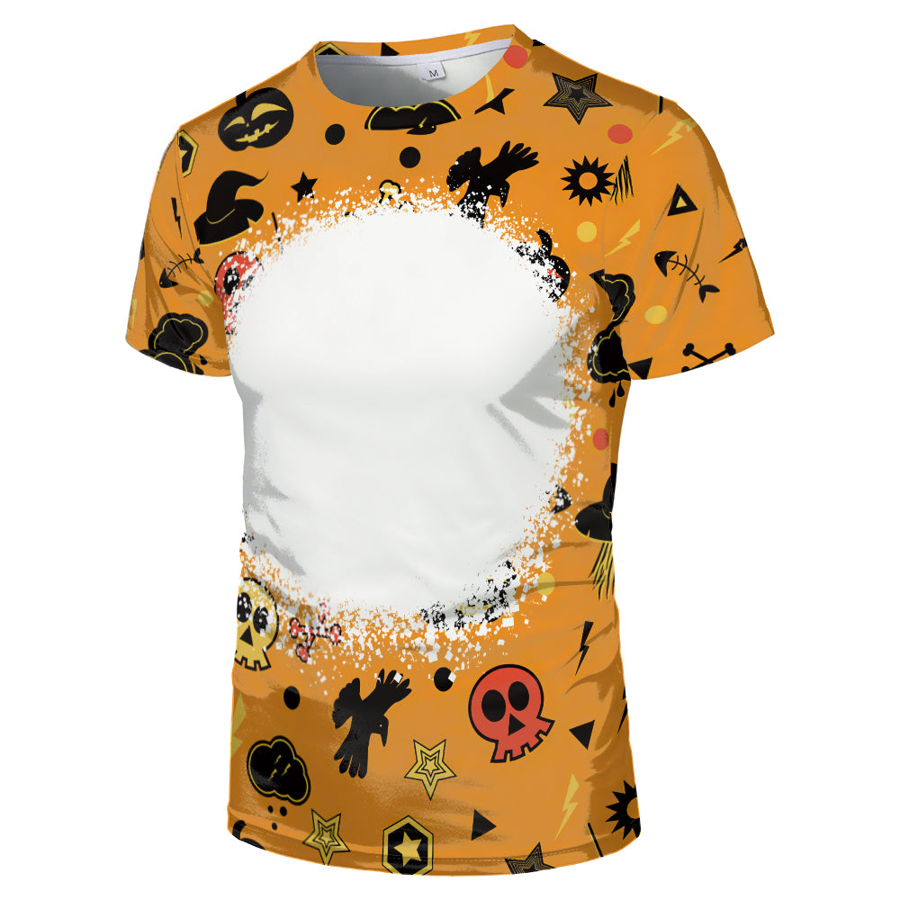 Halloween designs US size kids adults S- 6XL 100% olyester blanched sublimation shirts faux