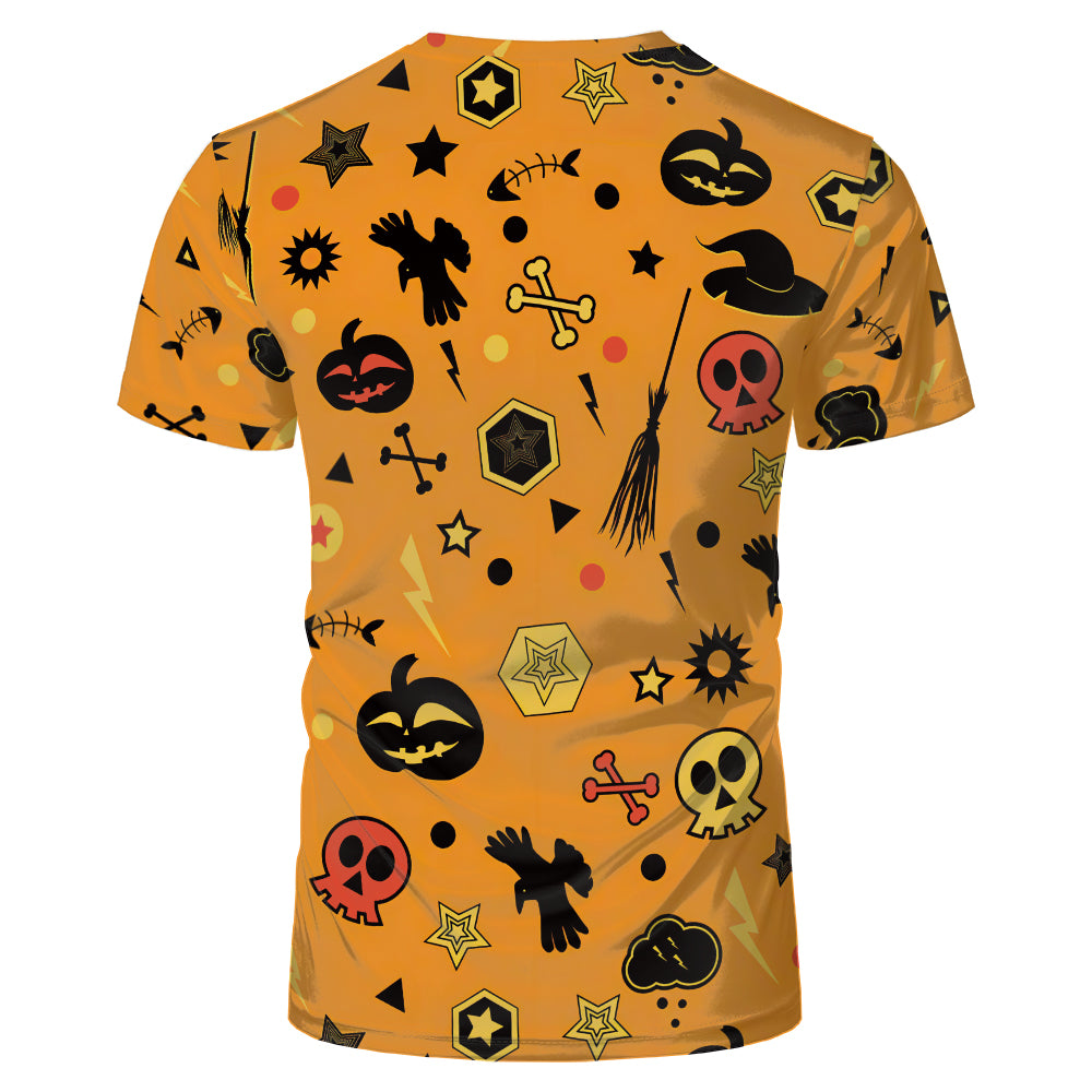Halloween designs US size kids adults S- 6XL 100% olyester blanched sublimation shirts faux