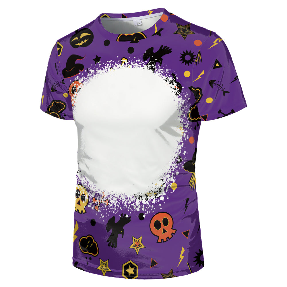 Halloween designs US size kids adults S- 6XL 100% olyester blanched sublimation shirts faux