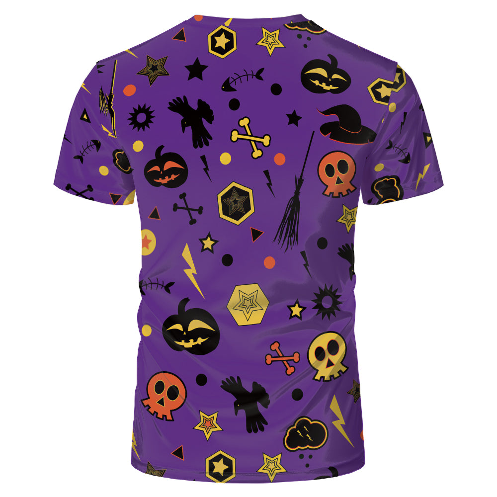 Halloween designs US size kids adults S- 6XL 100% olyester blanched sublimation shirts faux