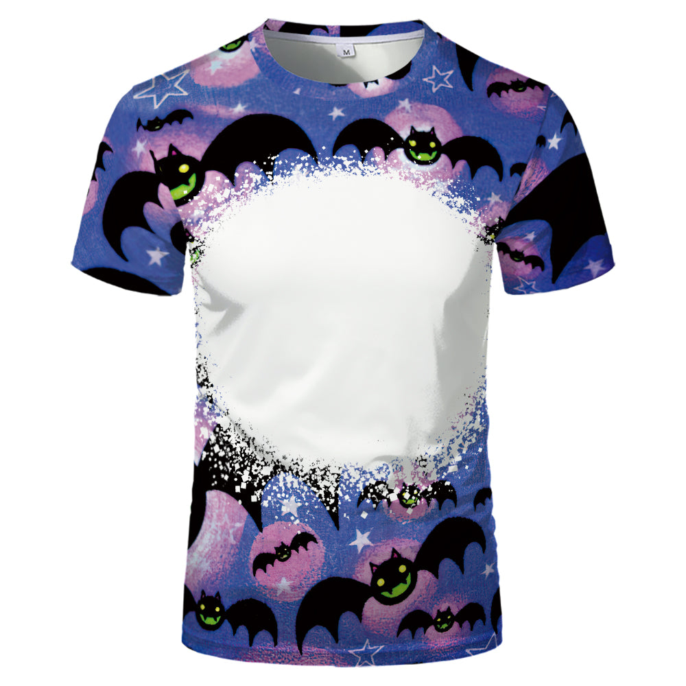 Halloween designs US size kids adults S- 6XL 100% olyester blanched sublimation shirts faux