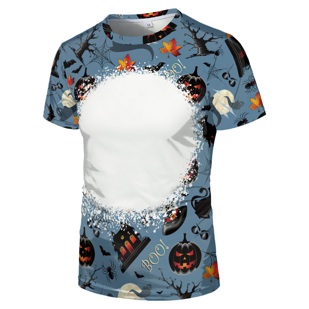 Halloween designs US size kids adults S- 6XL 100% olyester blanched sublimation shirts faux