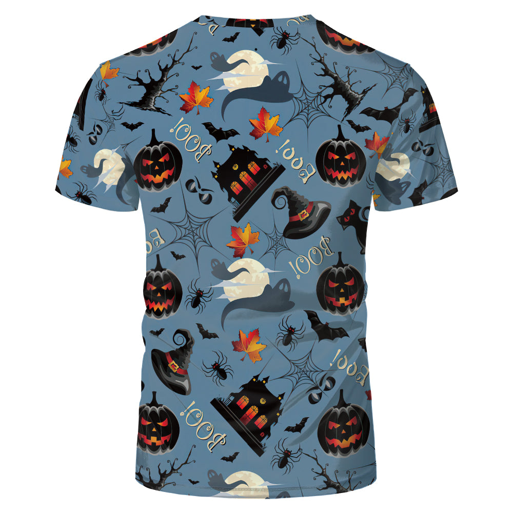 Halloween designs US size kids adults S- 6XL 100% olyester blanched sublimation shirts faux