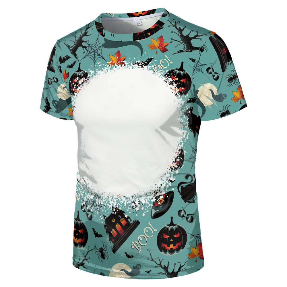 Halloween designs US size kids adults S- 6XL 100% olyester blanched sublimation shirts faux