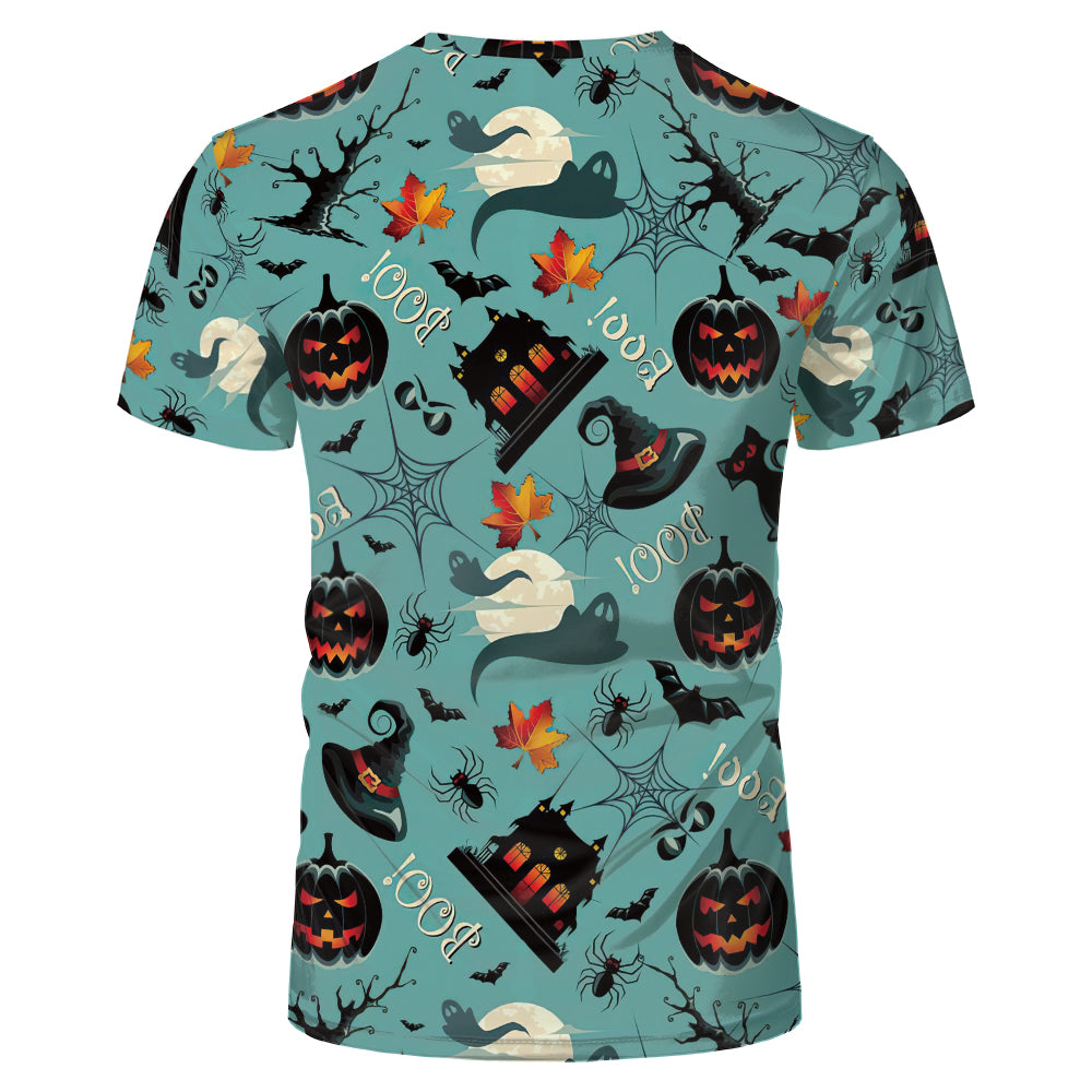 Halloween designs US size kids adults S- 6XL 100% olyester blanched sublimation shirts faux