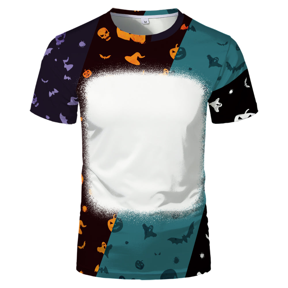 Halloween designs US size kids adults S- 6XL 100% olyester blanched sublimation shirts faux