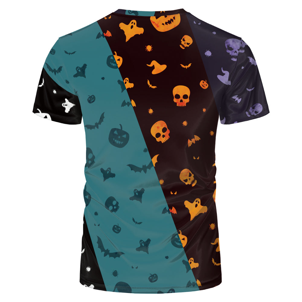 Halloween designs US size kids adults S- 6XL 100% olyester blanched sublimation shirts faux