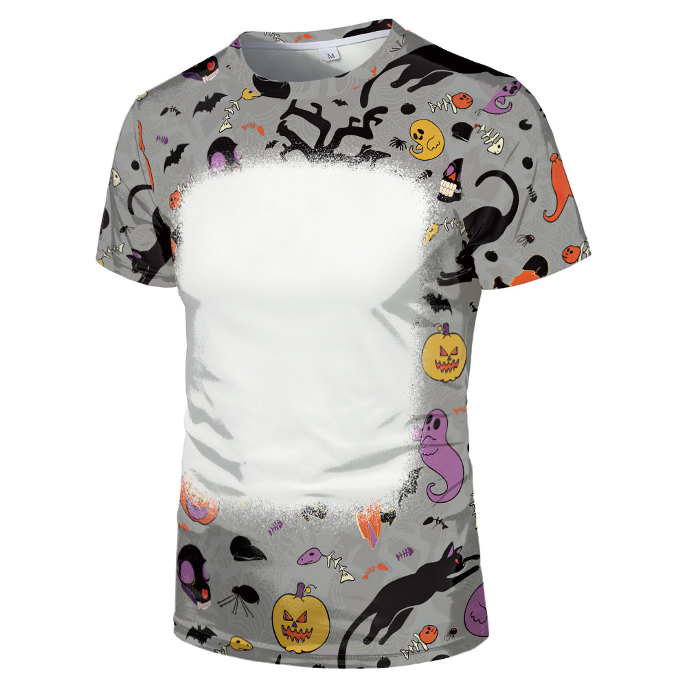 Halloween designs US size kids adults S- 6XL 100% olyester blanched sublimation shirts faux
